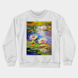 Water lilies in the pond Crewneck Sweatshirt